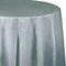 Party Central Round Disposable Party Table Covers - 82" - Shimmering Silver - Club Pack of 12